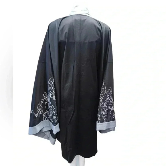 Hanfu Chinese Traditional  Black White Robe Kimono - Picture 4 of 12